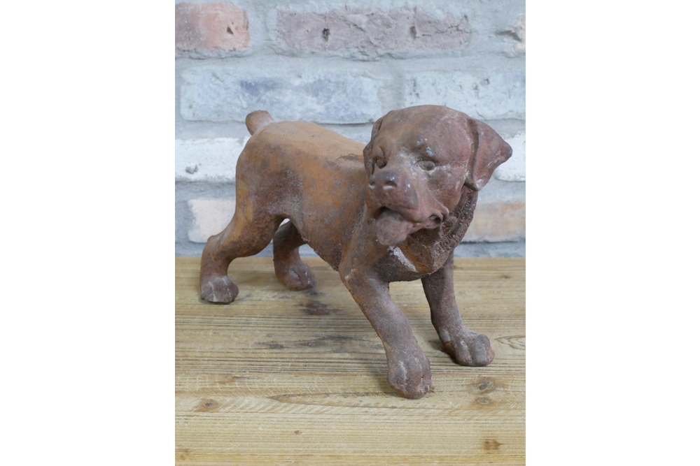 Small Cast Iron Rusty Dog - 11481