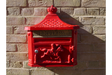 Aluminium Wall Post Box Red - 1196