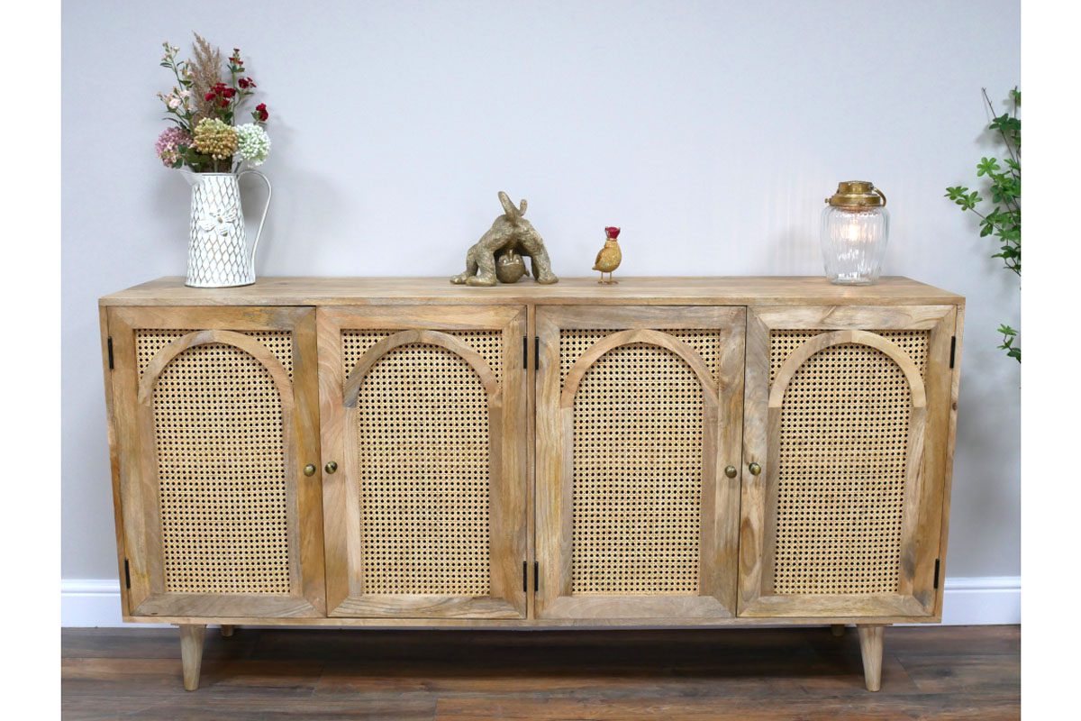 Large Rattan Sideboard