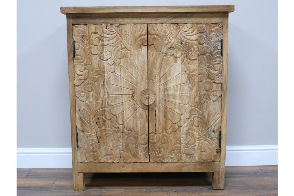 2 Door Carved Cabinet