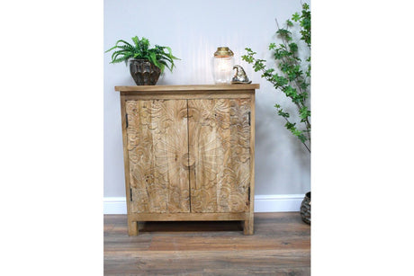2 Door Carved Cabinet