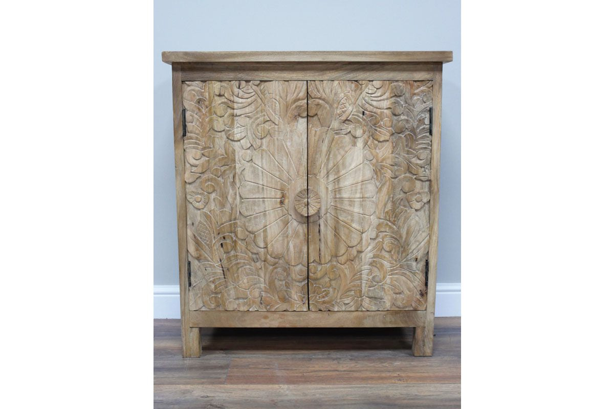 2 Door Carved Cabinet