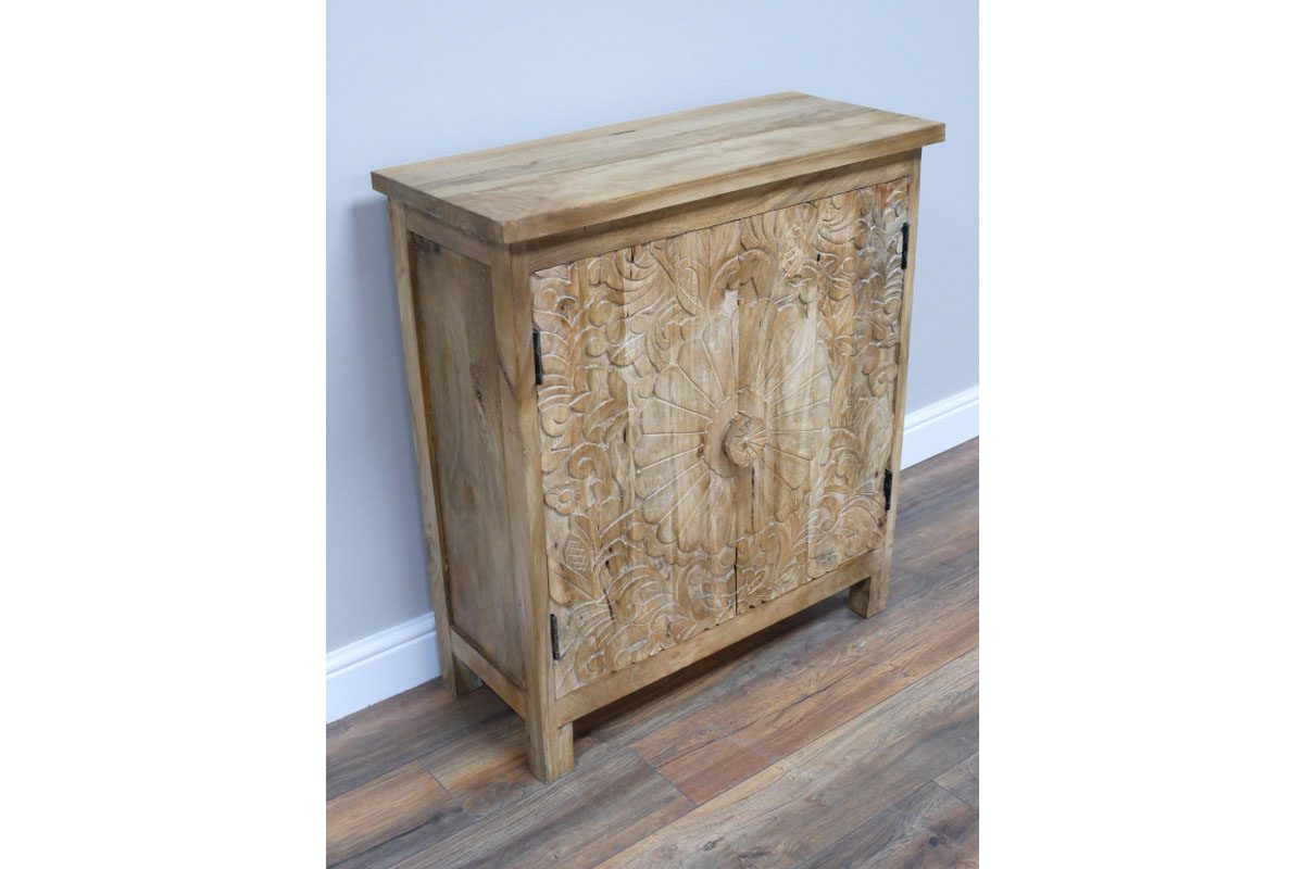 2 Door Carved Cabinet