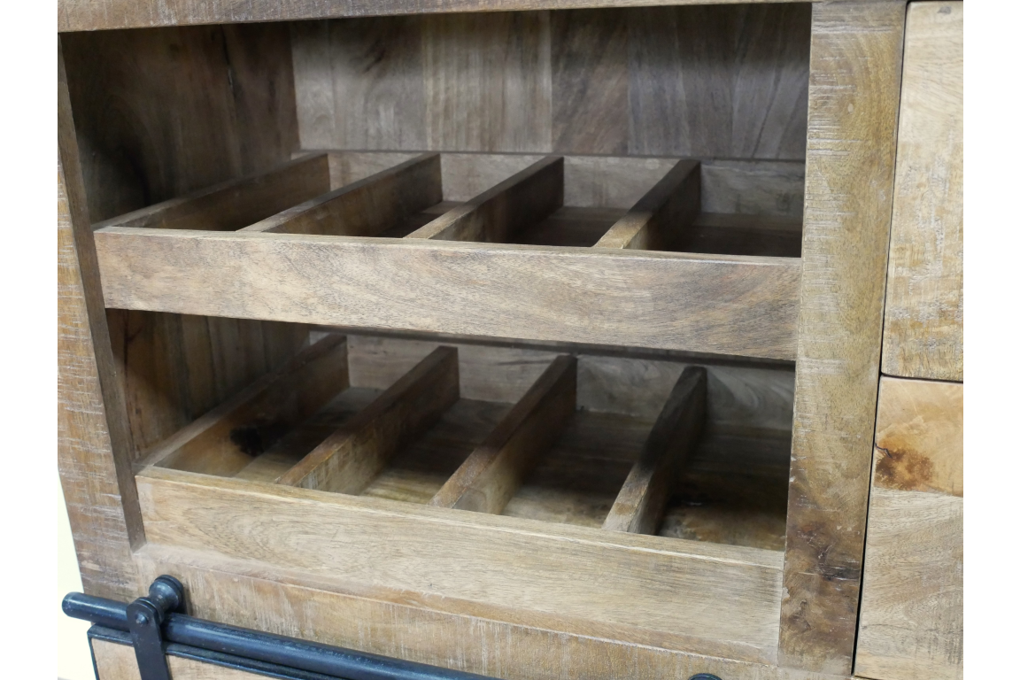 Jupiter Wine Cabinet iron and mango wood