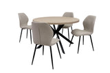 Light Oak Round Extending Dining Table - 1.2m to 1.6m Capacity