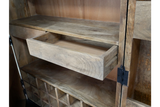 Solstice Wine Cabinet - Black iron and mango wood