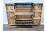 Solstice Wine Cabinet - Black iron and mango wood