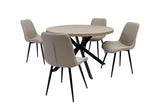 Light Oak Round Extending Dining Table - 1.2m to 1.6m Capacity