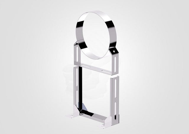 100mm adjustable wall bracket designed for versatile mounting options, featuring a sleek chrome finish.