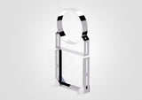 100mm adjustable wall bracket designed for versatile mounting options, featuring a sleek chrome finish.