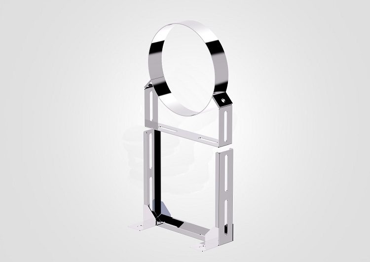 100mm adjustable wall bracket designed for versatile mounting options, featuring a sleek chrome finish.