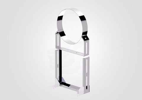 100mm adjustable wall bracket designed for versatile mounting options, featuring a sleek chrome finish.