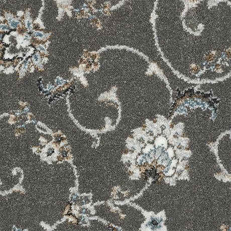 Wilton Floral Chartwell Pewter Carpet - Floral Chartwell Pewter / 4m