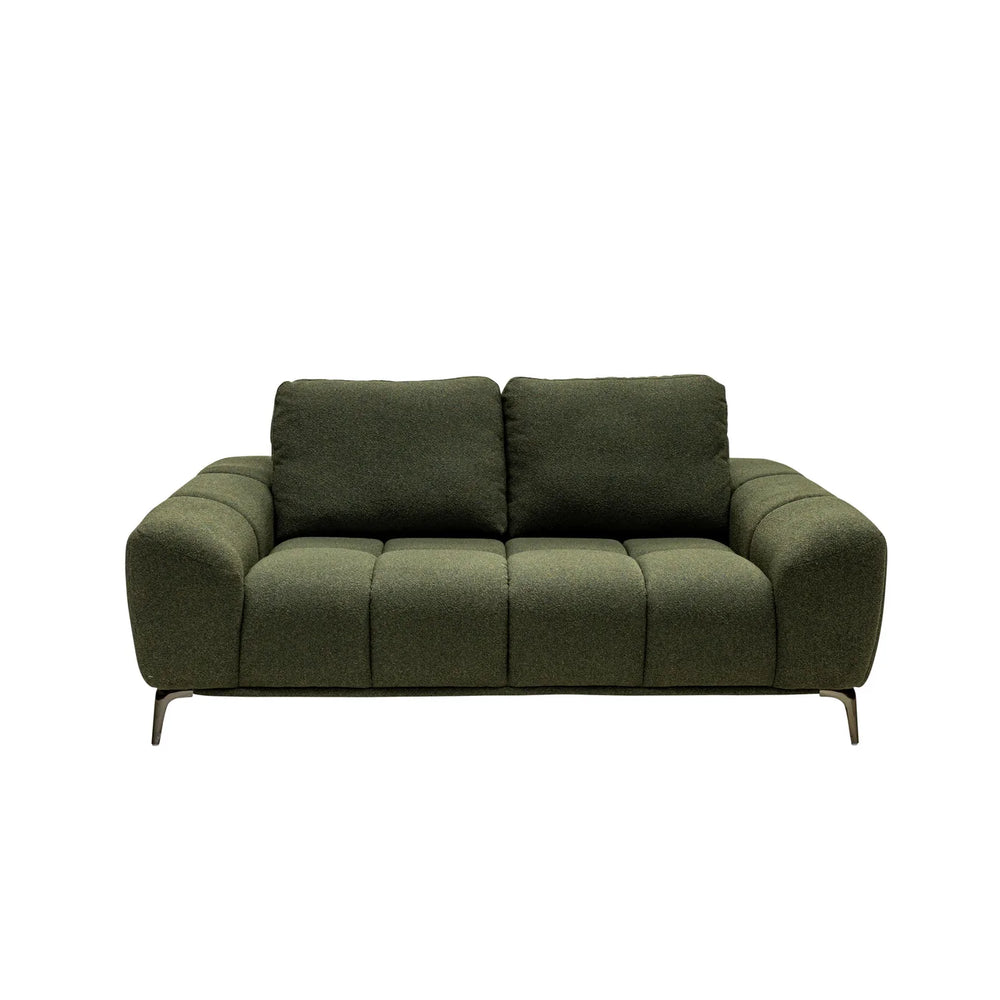 Hallie Fabric 2 Seater - Green