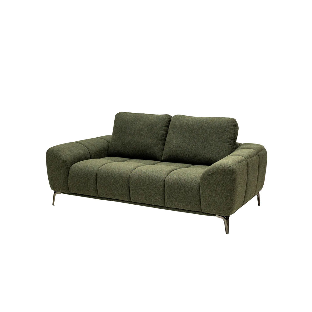 Hallie Fabric 2 Seater - Green