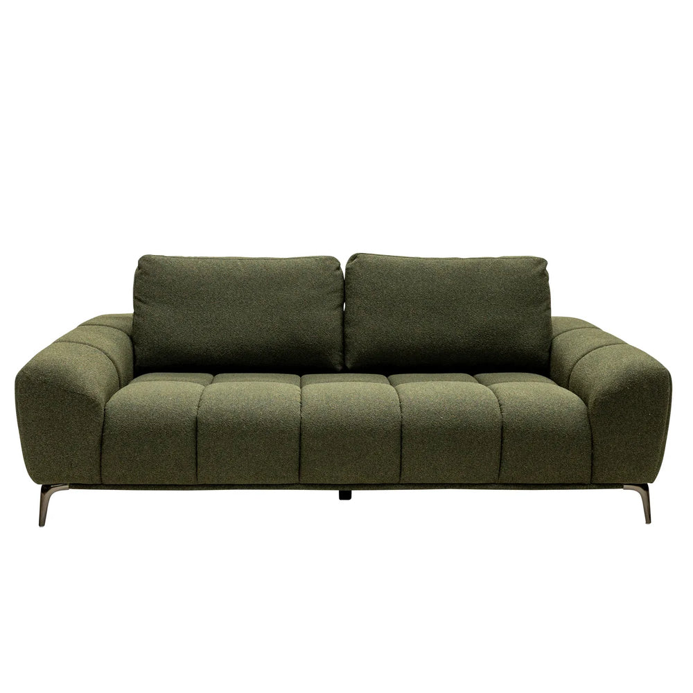 Hallie Fabric 3 Seater - Green
