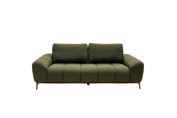 Hallie Fabric 3 Seater - Green