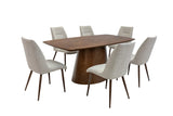 Elegant 1.8m Chestnut Oak Veneer Dining Table for Stylish Interiors