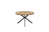 1.2m Round Medium Oak Veneer Dining Table - Stylish & Modern Design