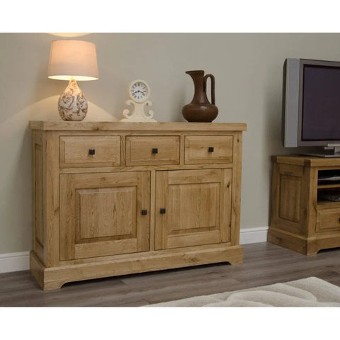 Buy oak sideboard cabinet online, wooden storage unit with drawers, modern living room furniture