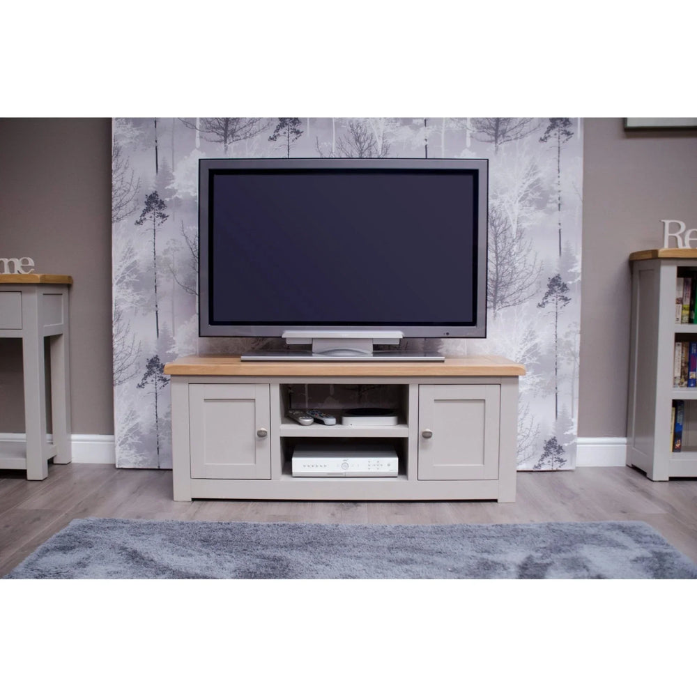 Buy wooden TV stand unit with storage online, modern living room furniture, media console