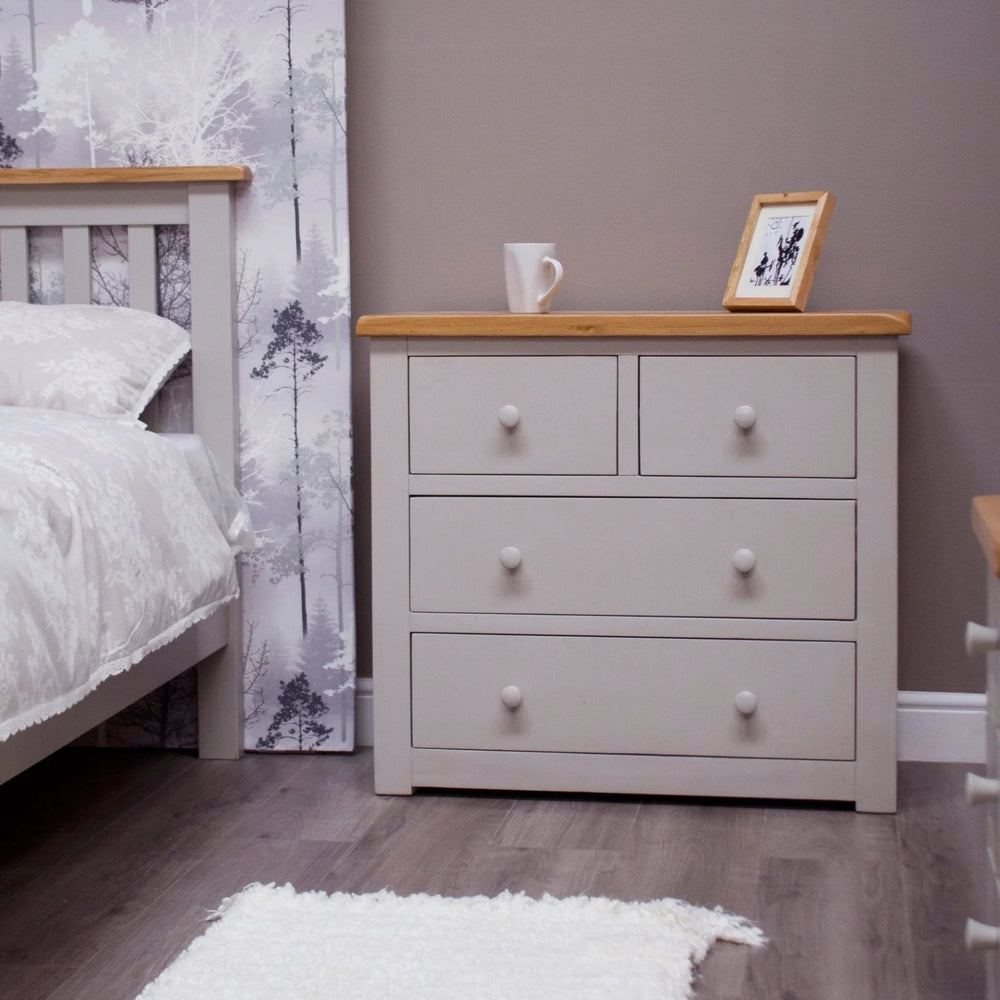 Buy wooden bedroom chest of drawers online, modern grey dresser, bedside storage furniture