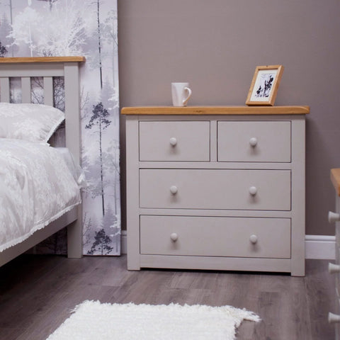 Buy wooden bedroom chest of drawers online, modern grey dresser, bedside storage furniture