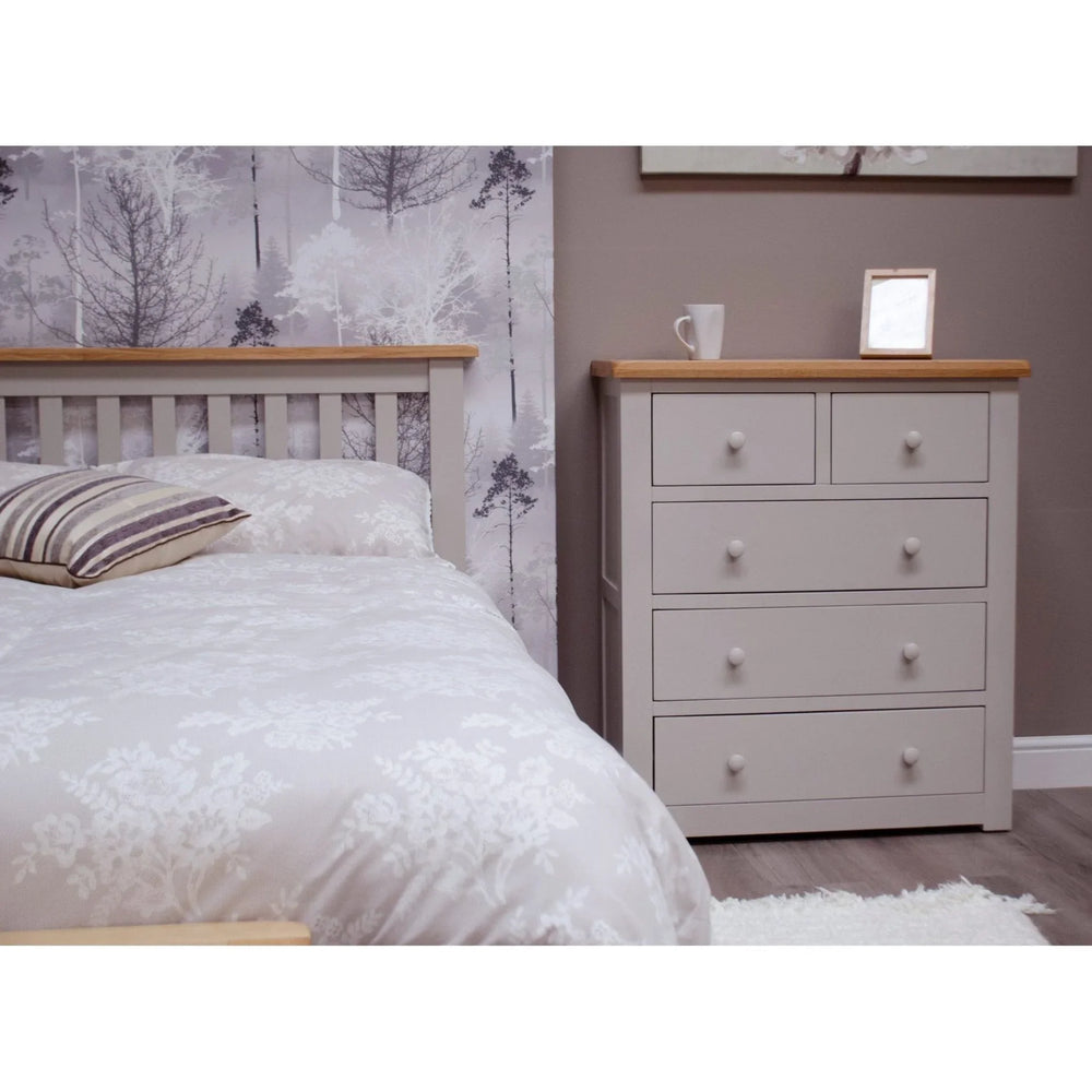 Buy grey wooden chest of drawers online, modern bedroom furniture, storage dresser for sale