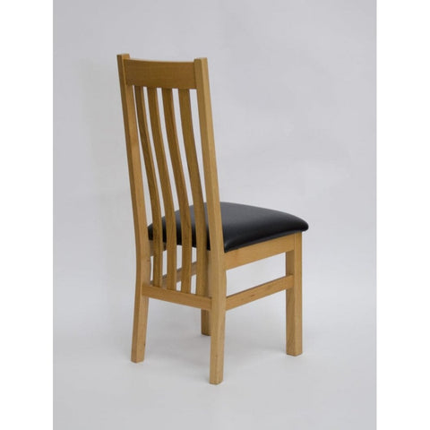 Perugia Oak Dining Chair With Brown Seat Pad