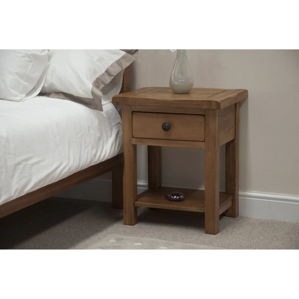 Rustic Oak Lamp/Sofa Table