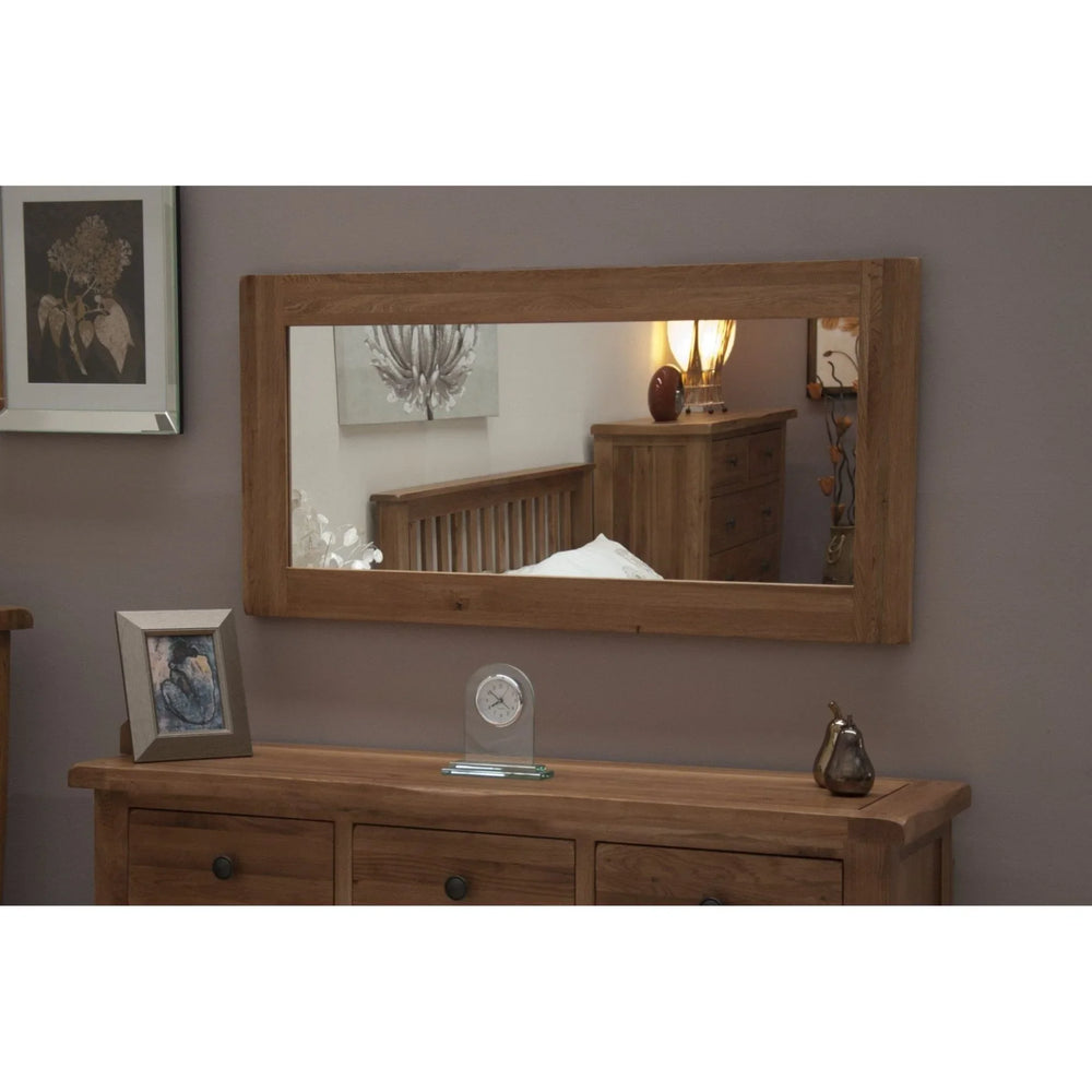 Rustic Oak Large Mirror