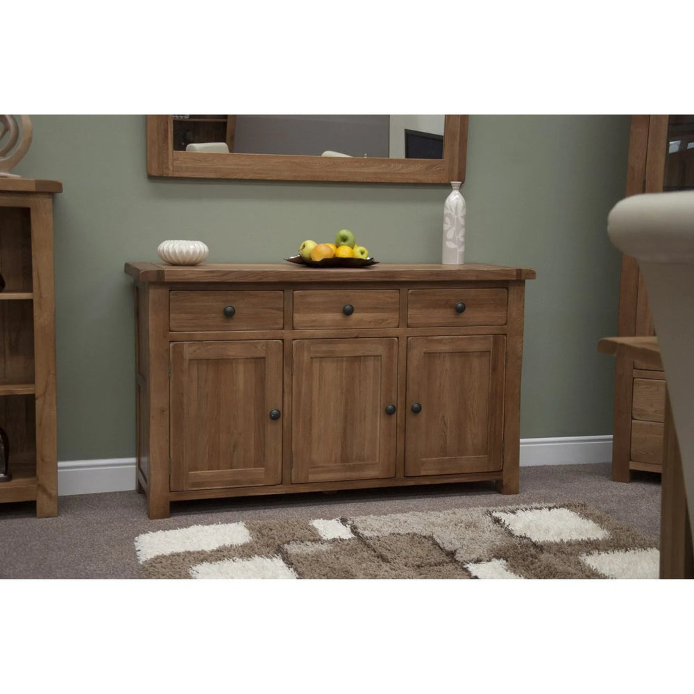 Rustic Oak Large Sideboard