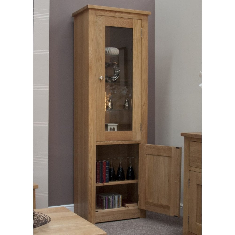Torino 1 Door Glass Bookcase