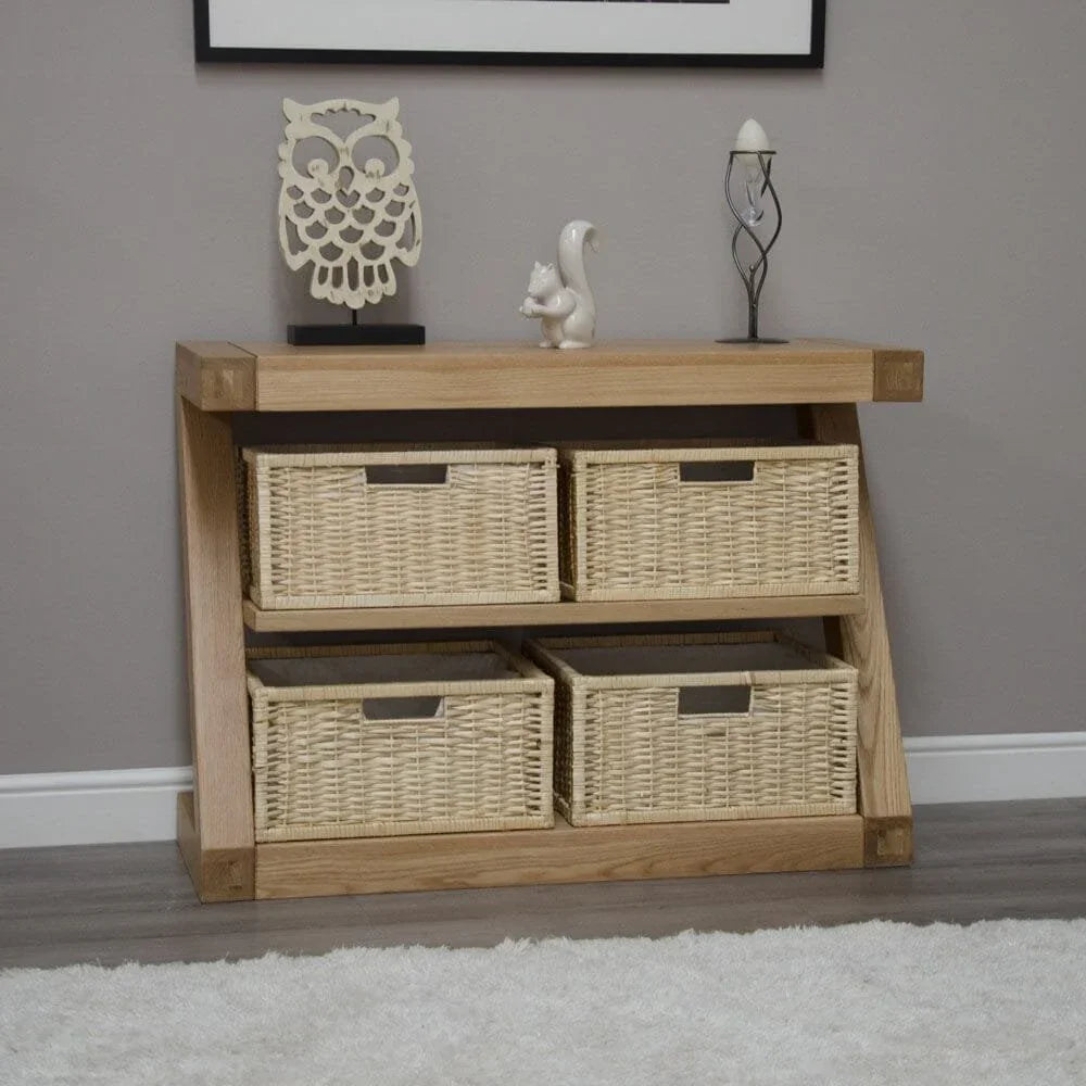 Z Basket Console Table
