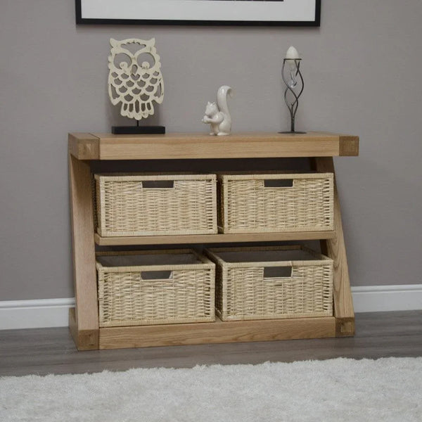 Z Basket Console Table