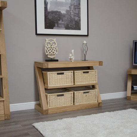 Z Basket Console Table