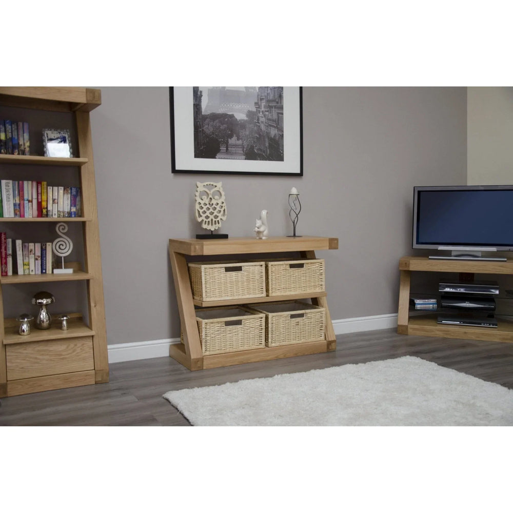 Z Basket Console Table