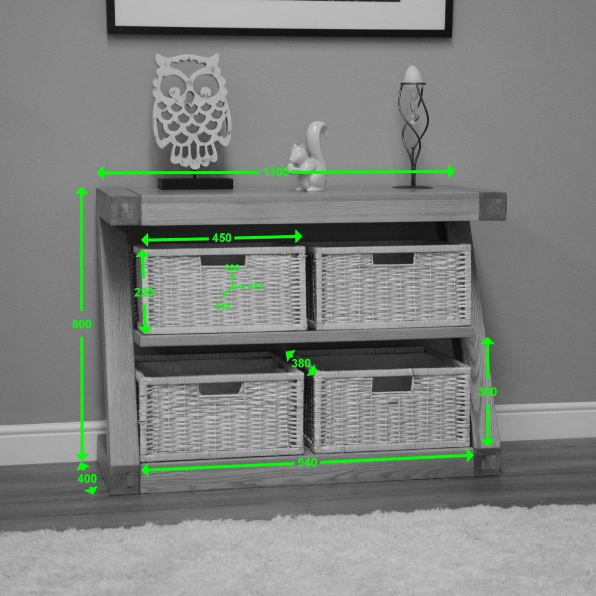 Z Basket Console Table