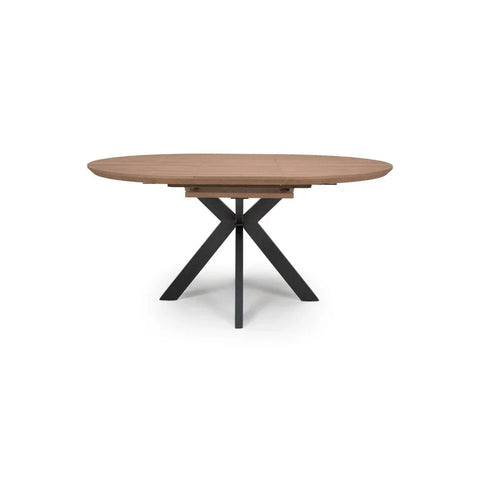 Manhattan Ext Round Table 1200-1600mm Light Walnut