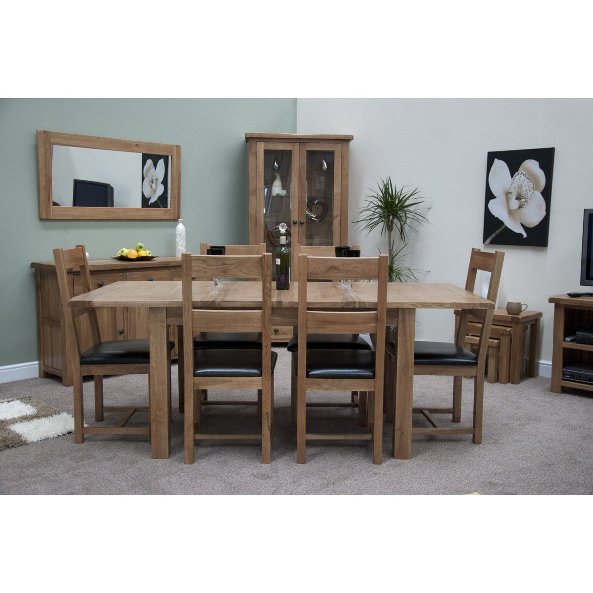 Rustic Oak Extending Dining Table
