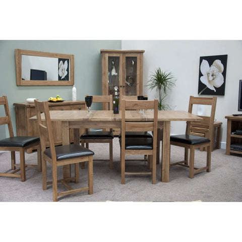 Rustic Oak Extending Dining Table
