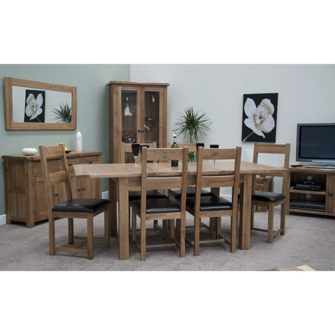 Rustic Oak Extending Dining Table