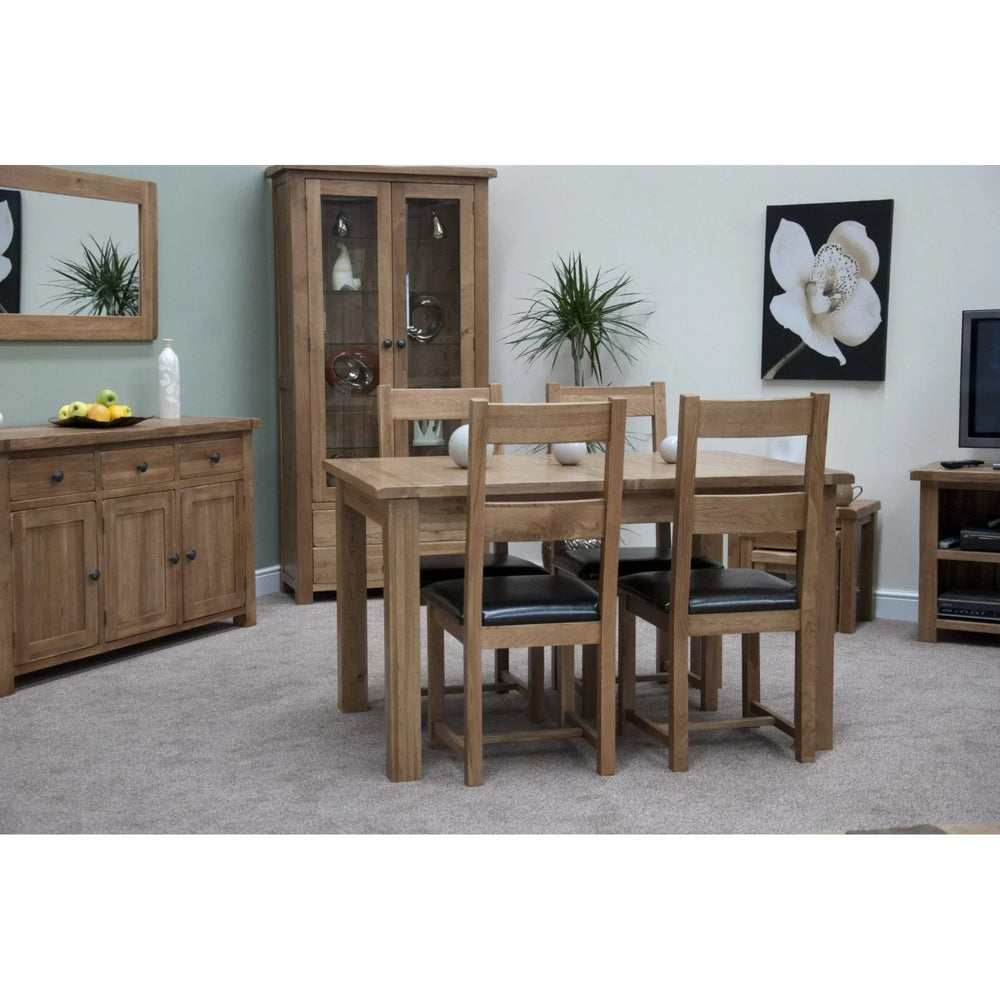 Rustic Oak Extending Dining Table