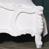 French Carved Rose Cherub Bed