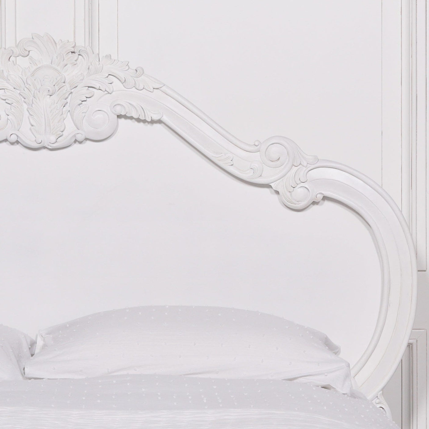 French Carved Rose Cherub Bed