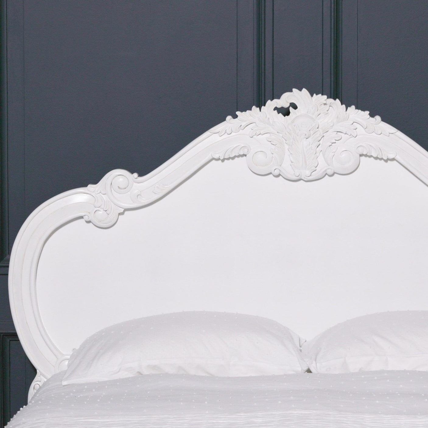 French Carved Rose Cherub Bed