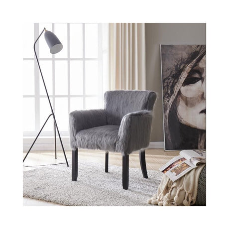 Heavy Shag Faux Sheepskin Tub Chair