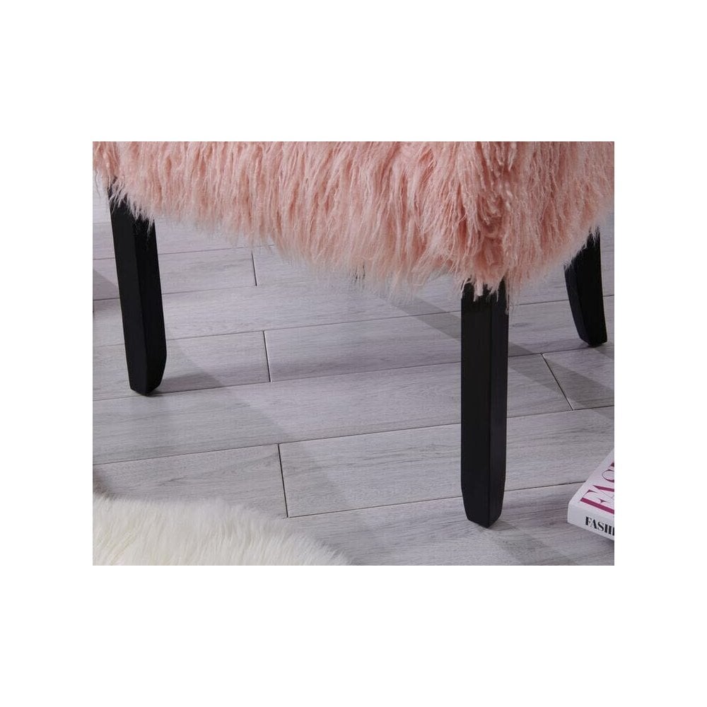 Heavy Shag Faux Sheepskin Tub Chair