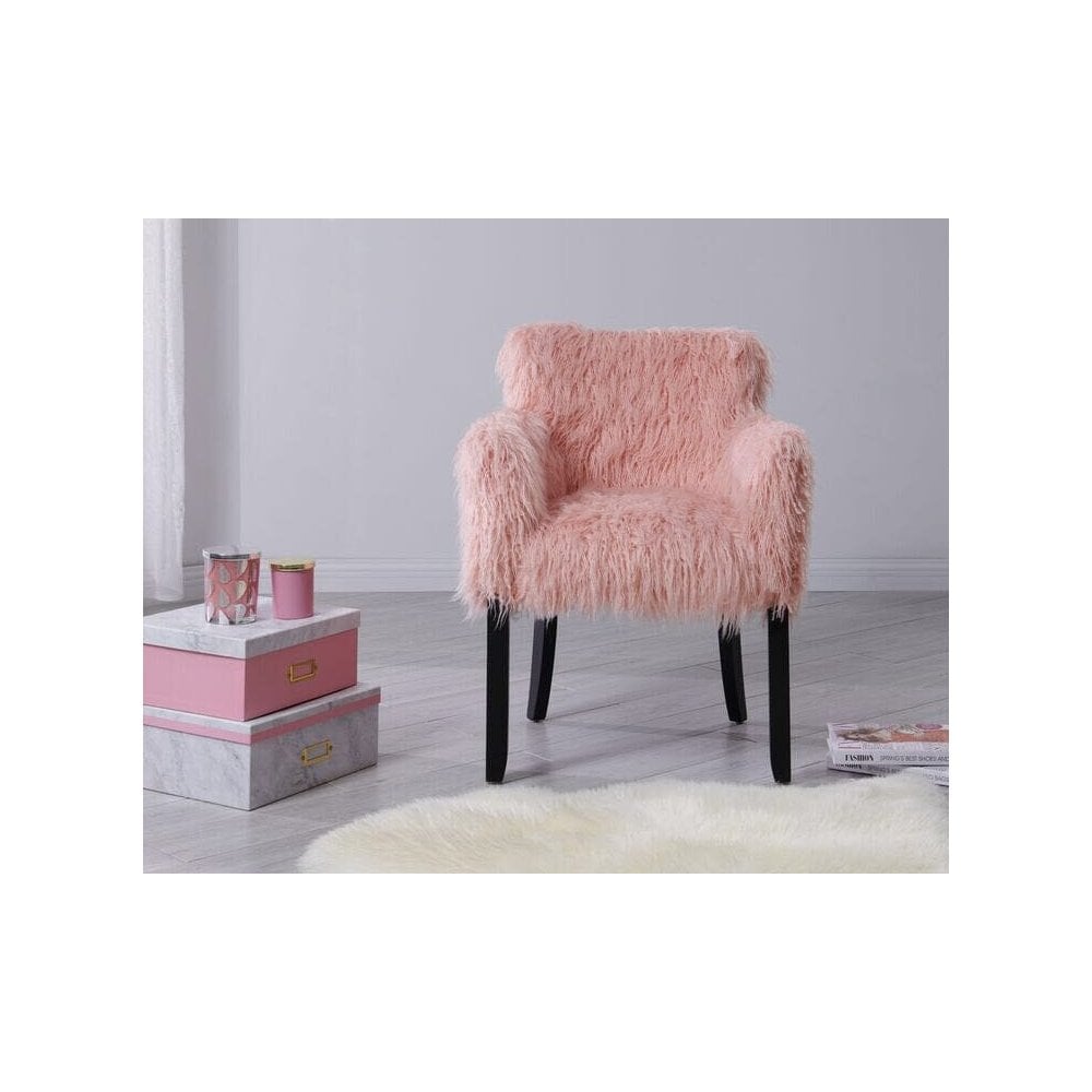 Heavy Shag Faux Sheepskin Tub Chair