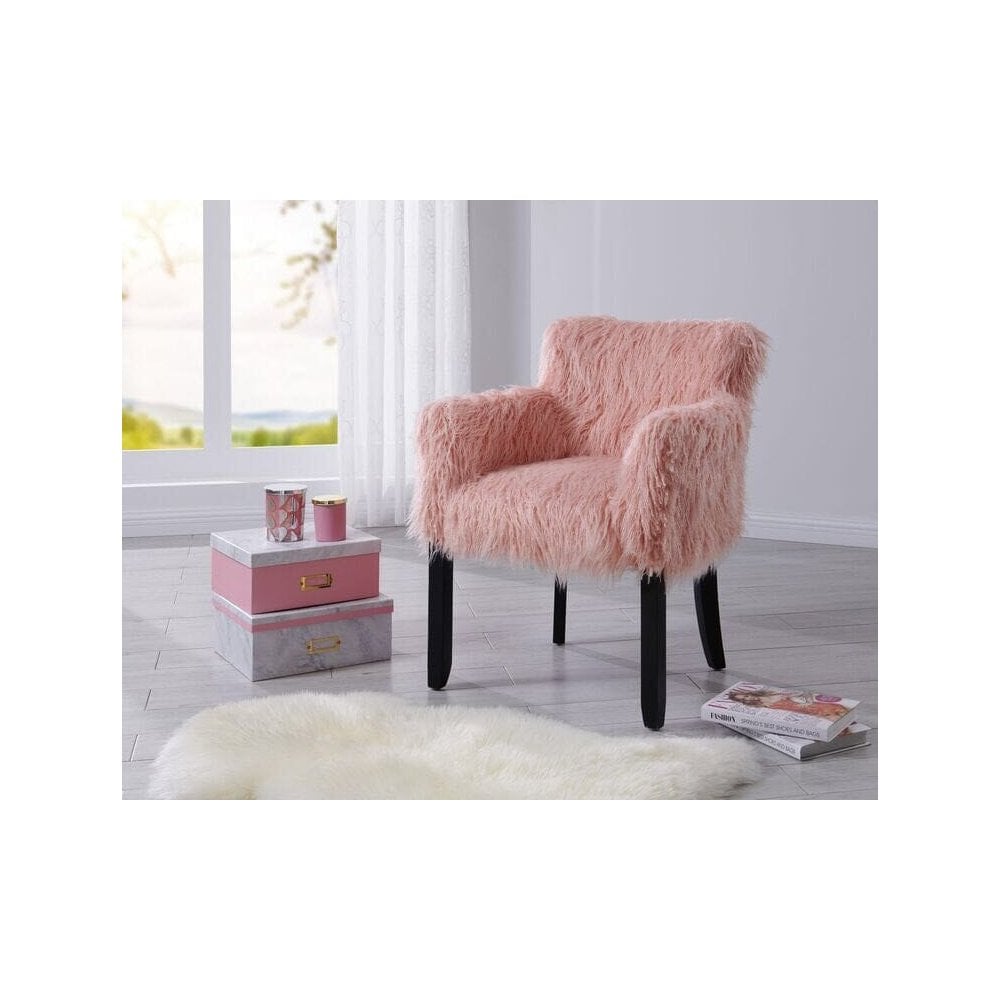 Heavy Shag Faux Sheepskin Tub Chair